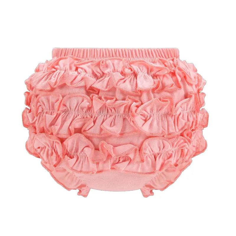 4-Pack Ruffle Cotton Girls Bloomers Solid Baby Girls Undies Toddler Cute Underwear Soft Diaper Cover for Kids Fashion Briefs Panties Clothing