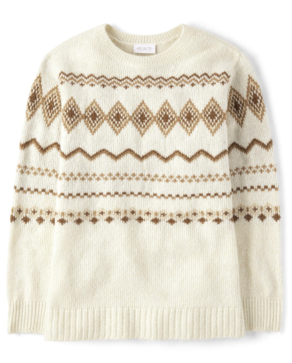 The Children's Place Girls' Long Sleeve Crew Neck Pullover Sweater