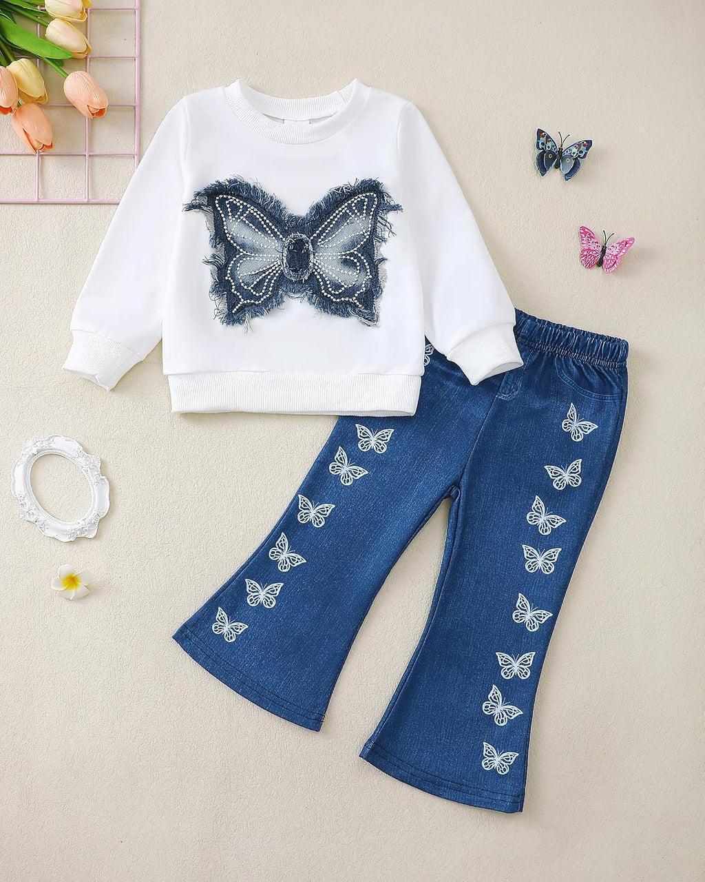 Renotemy Toddler Baby Girl Clothes Fall Winter Outfits Gifts 12Months-5T
