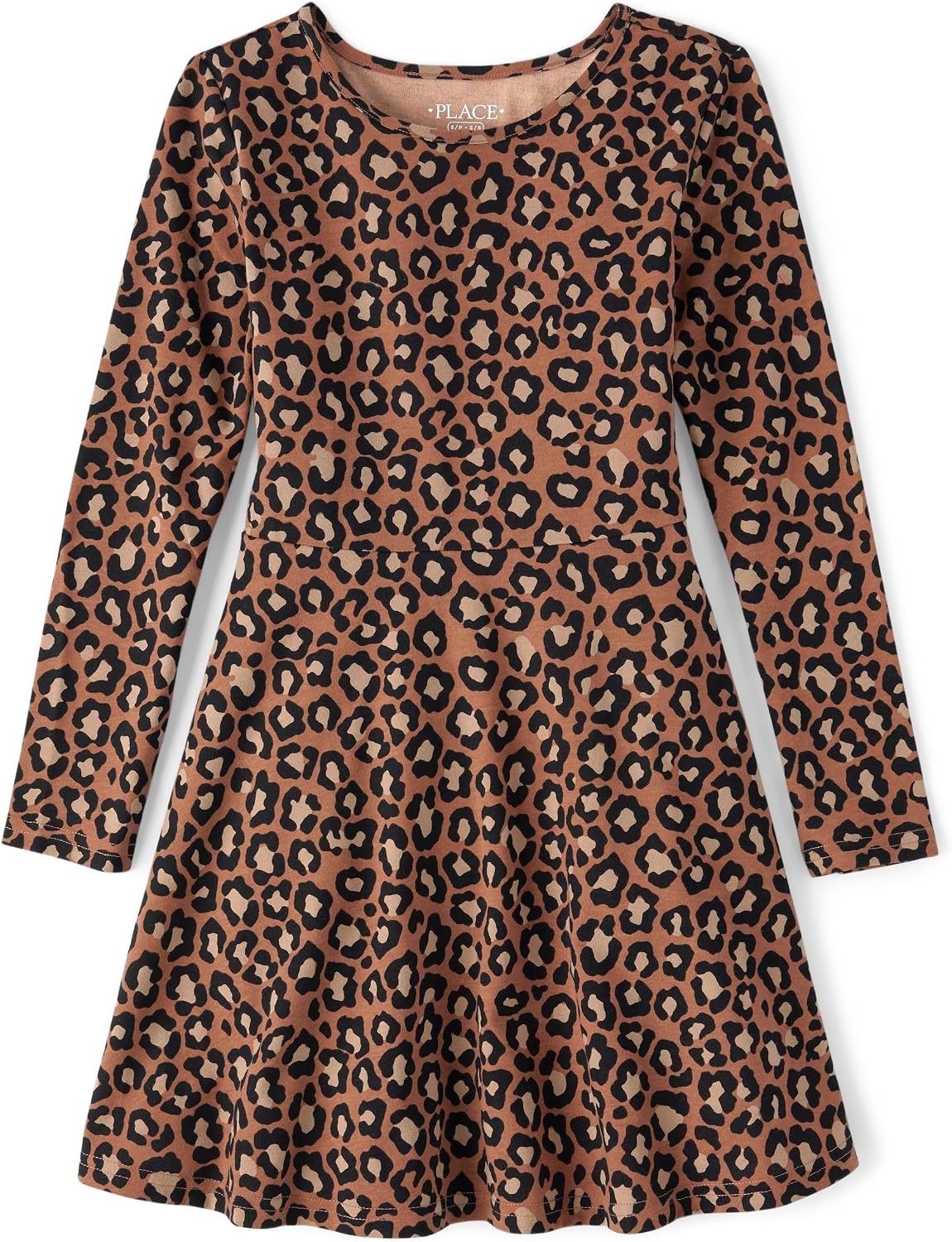 The Children's Place Girls Printed Skater Dress, Long Sleeve