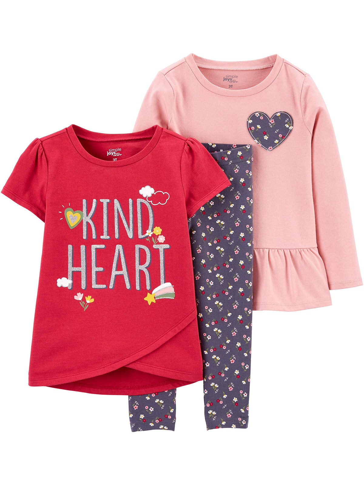 Simple Joys by Carter's Baby Girls' 3-piece Playwear Set
