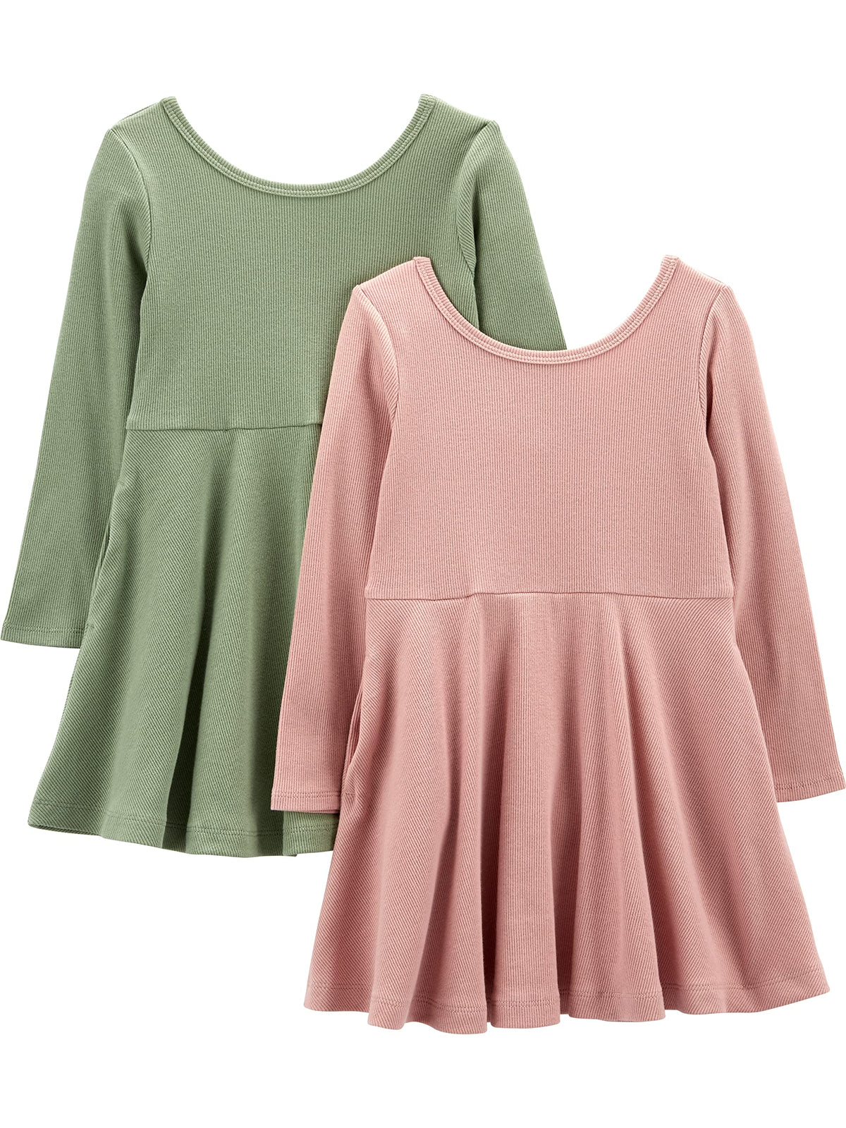Simple Joys by Carter's Girls 2-Pack Long-Sleeve Dress Set