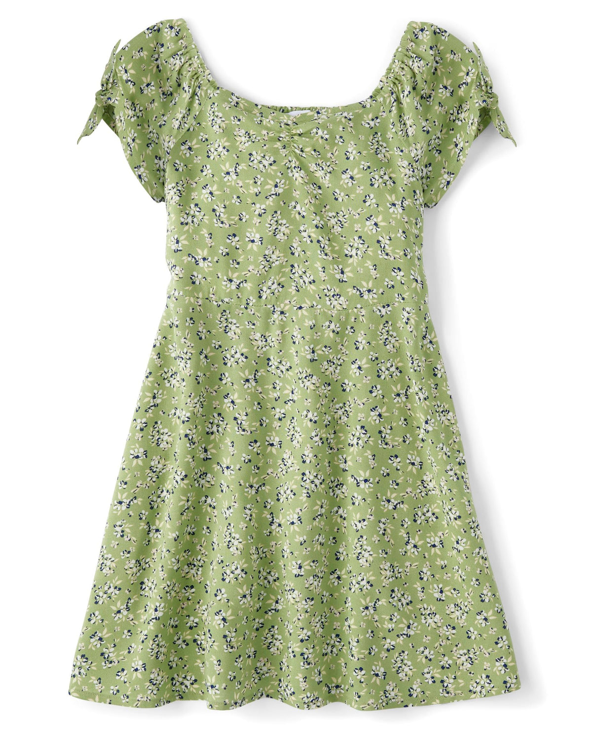 The Children's Place Girls' Plaid Stretch Jacquard Short Sleeve Dress