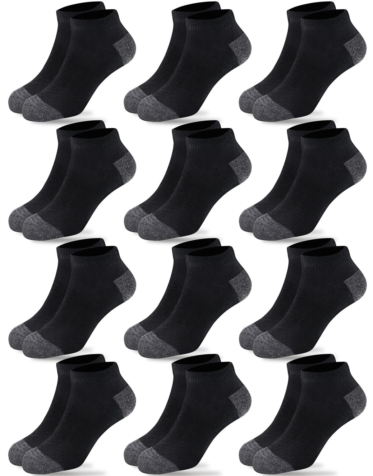 Duufin Girls Socks 12 Pairs Low Cut Ankle Socks for Girls 4-15 Years Old