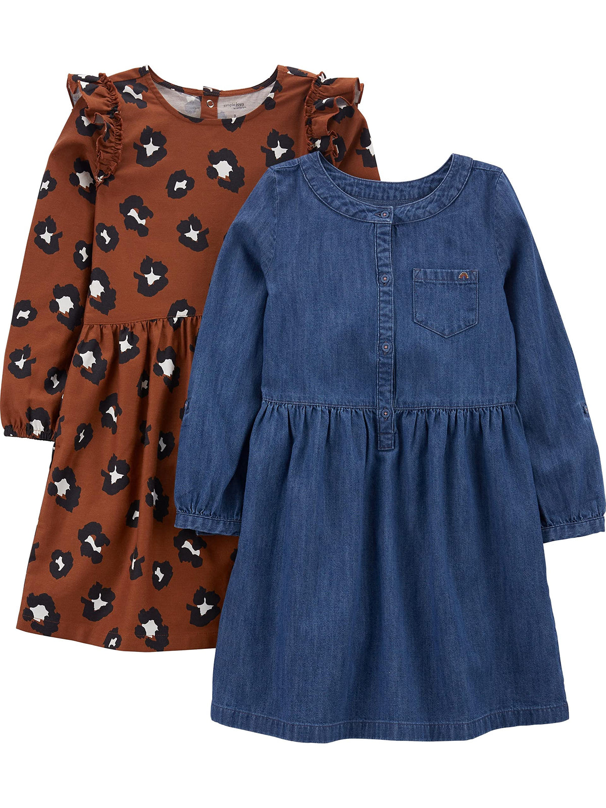 Simple Joys by Carter's Girls 2-Pack Long-Sleeve Dress Set