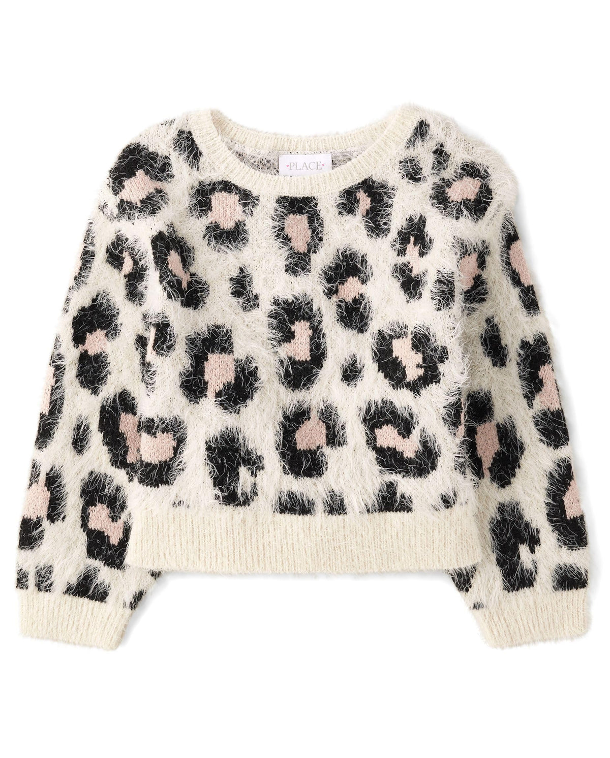 The Children's Place Girls' Long Sleeve Crew Neck Pullover Sweater