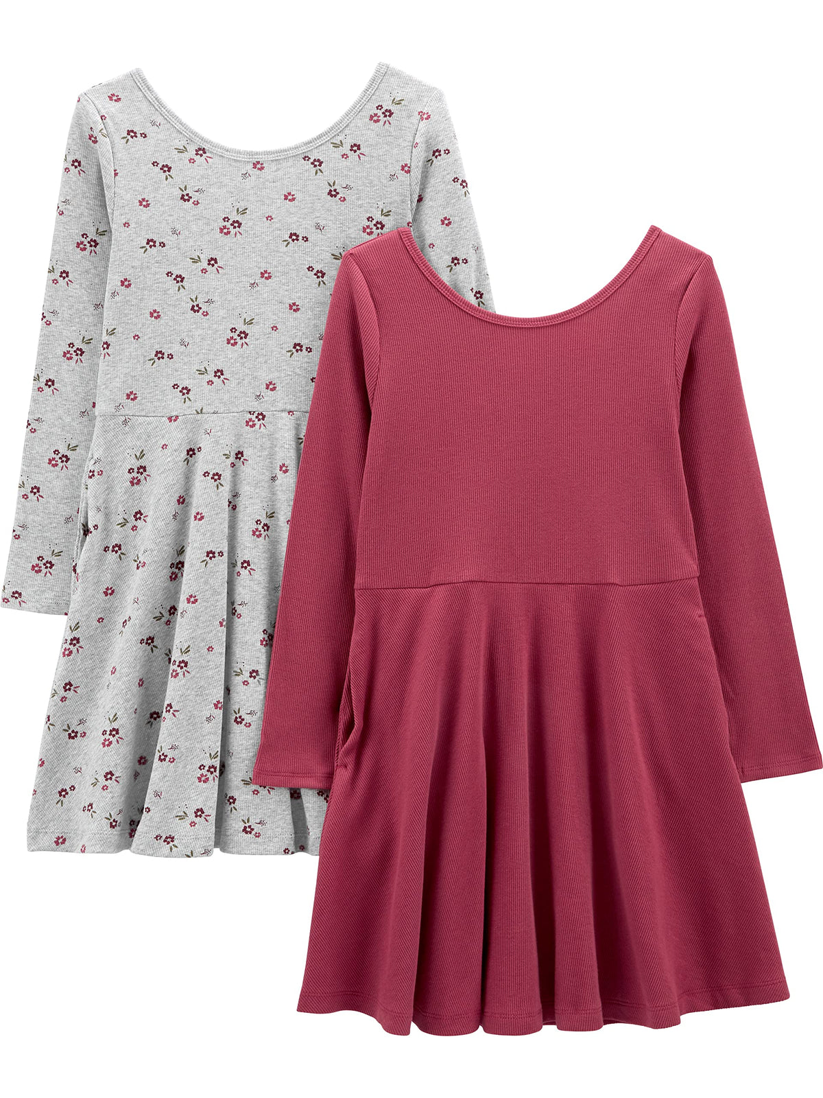Simple Joys by Carter's Girls 2-Pack Long-Sleeve Dress Set
