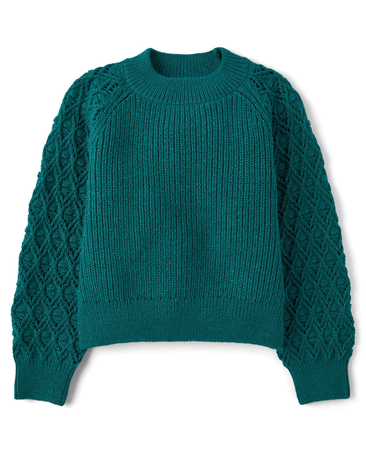 The Children's Place Girls' Long Sleeve Crew Neck Pullover Sweater