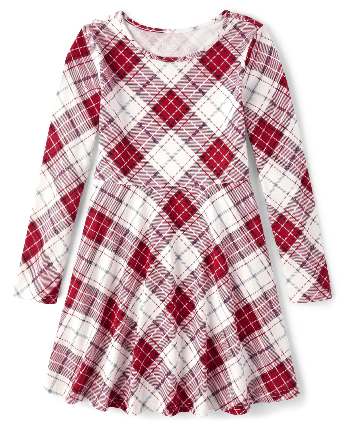 The Children's Place Girls Printed Skater Dress, Long Sleeve