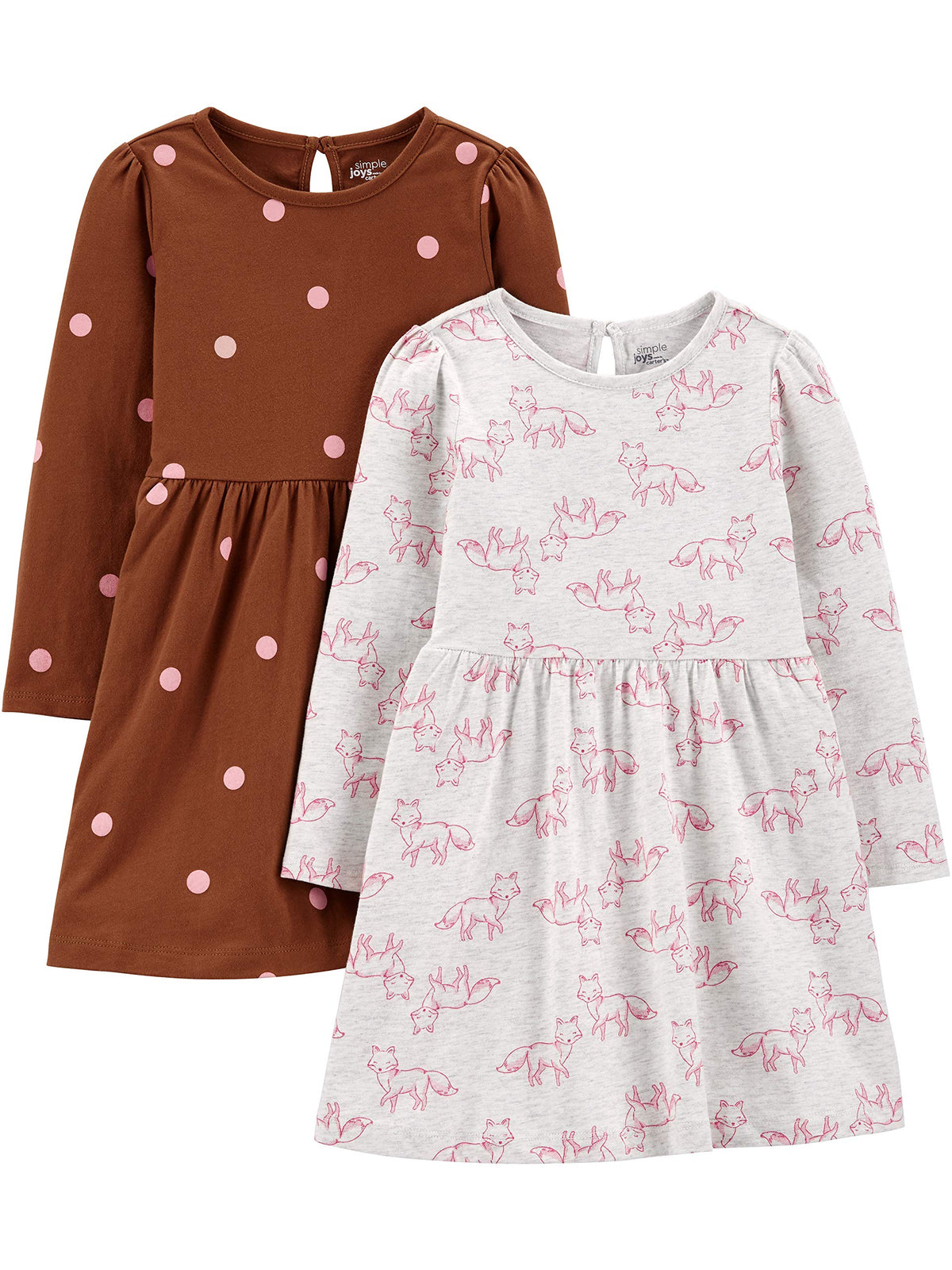Simple Joys by Carter's Girls 2-Pack Long-Sleeve Dress Set
