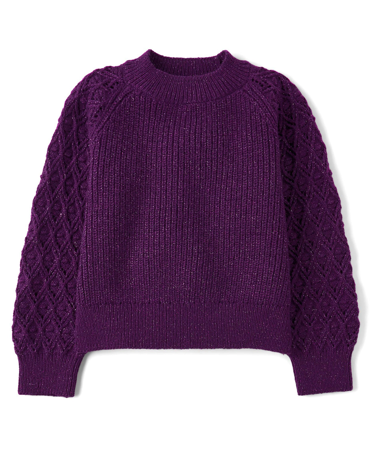The Children's Place Girls' Long Sleeve Crew Neck Pullover Sweater