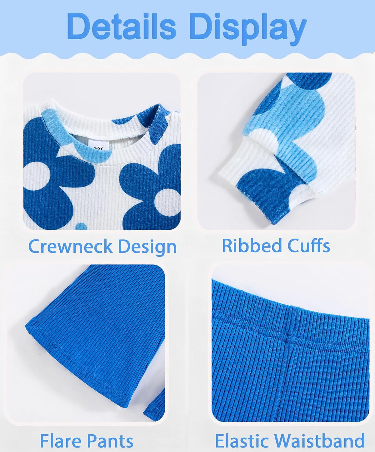 Toddler Girl Clothes Long Sleeve Fall Outfits for Girls 2-7 Years