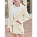 Girls 2 Piece Outfits Button Front Long Sleeve Blazer and Short Pants Suit Sets 4-14 Years