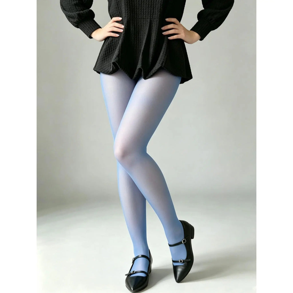 3 Pairs Women's Pantyhose, Blue Stockings, Fitted Tights, Comfortable Soft Material, Ideal for Daily Wear, Perfect for Various Occasions