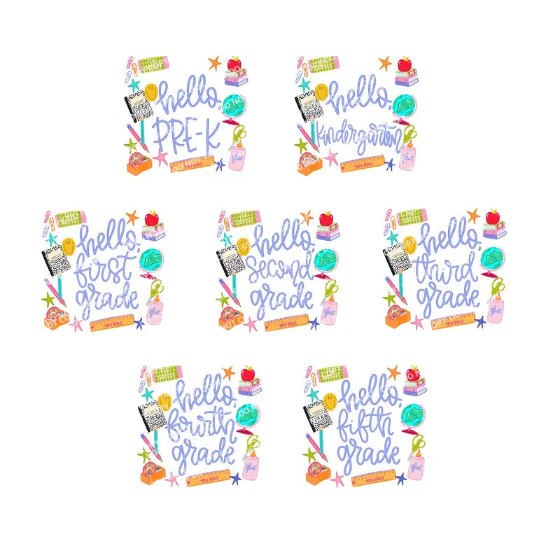 Hello Grade Comfort Colors T-Shirt - Grades Pre-K to 5th Grade!