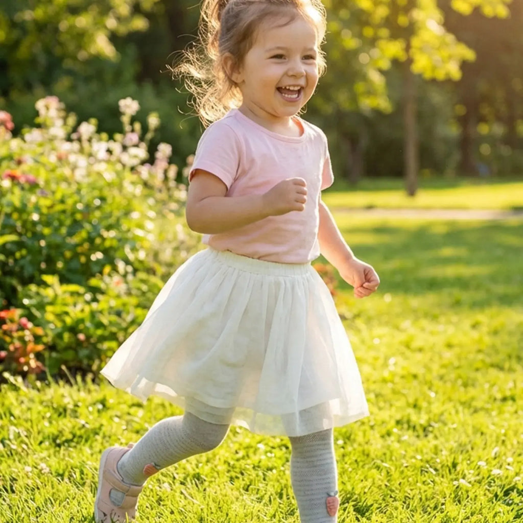 4 PCS kids tights Girls' Footed Tights, Summer Style Mesh breathable, cool and mosquito-repellent, suitable for kids' daily wear.